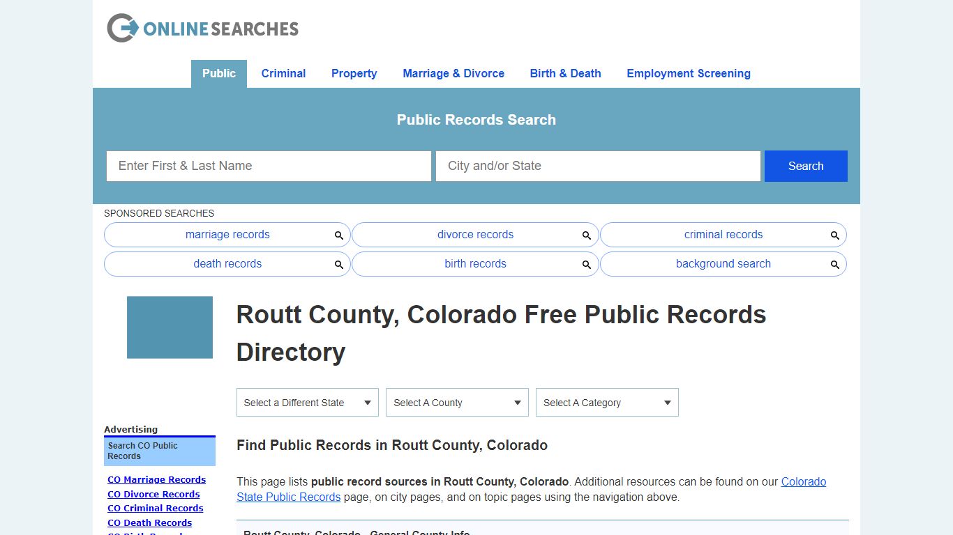 Routt County, Colorado Public Records Directory