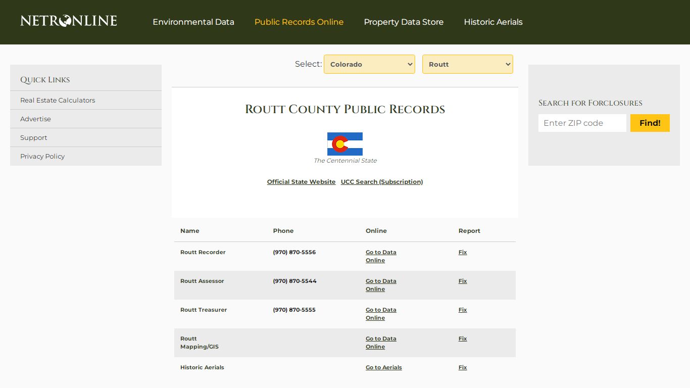 Routt County Public Records - NETROnline.com